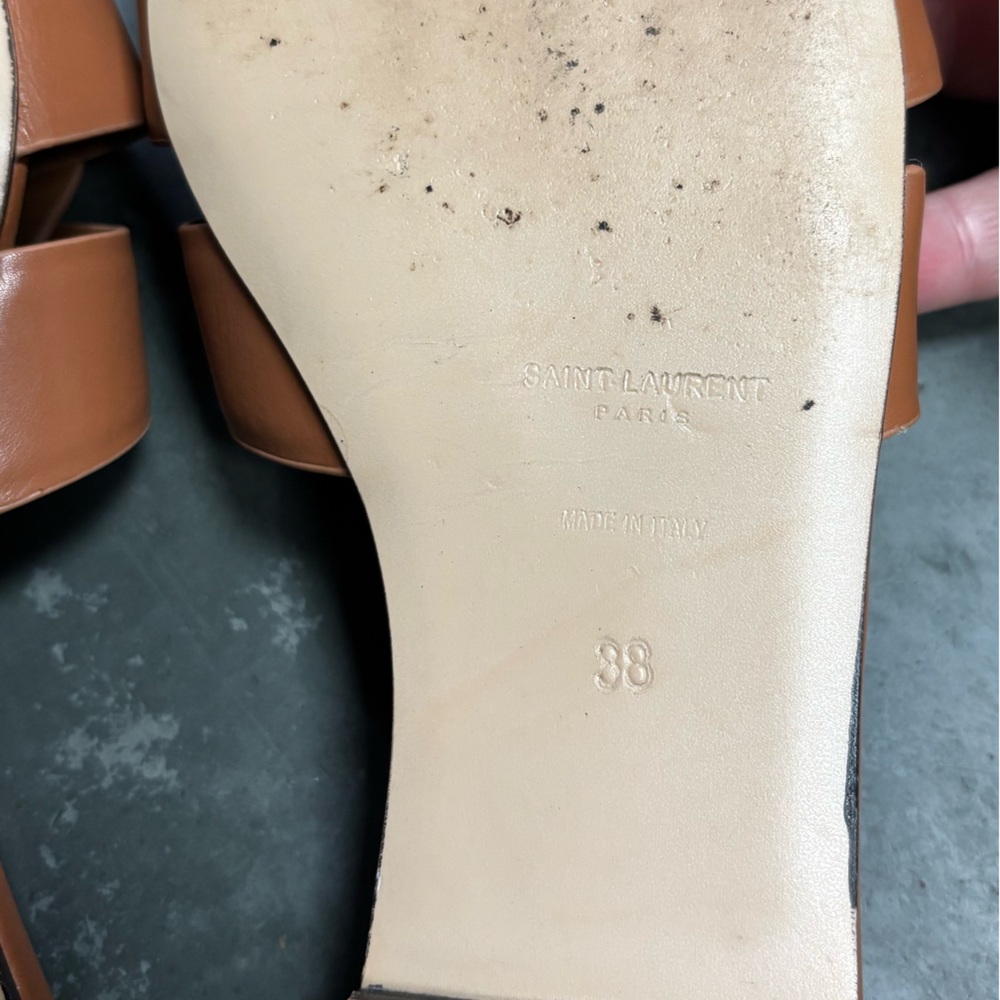 Saint Laurent Tribute Mules in Smooth Leather - Picture 5 of 11